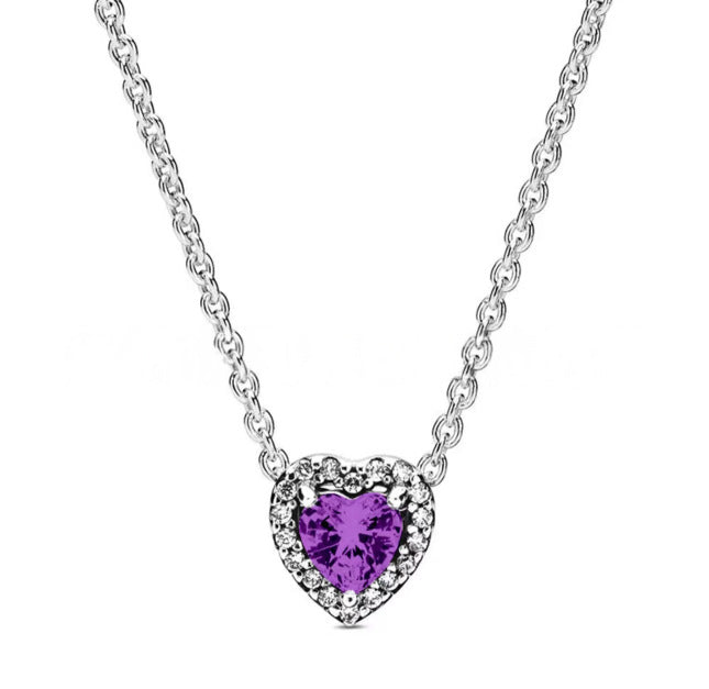 Luxurious Red Heart Pendant Women's Necklace with Arrow Through Heart Rose Jewelry Gift Box