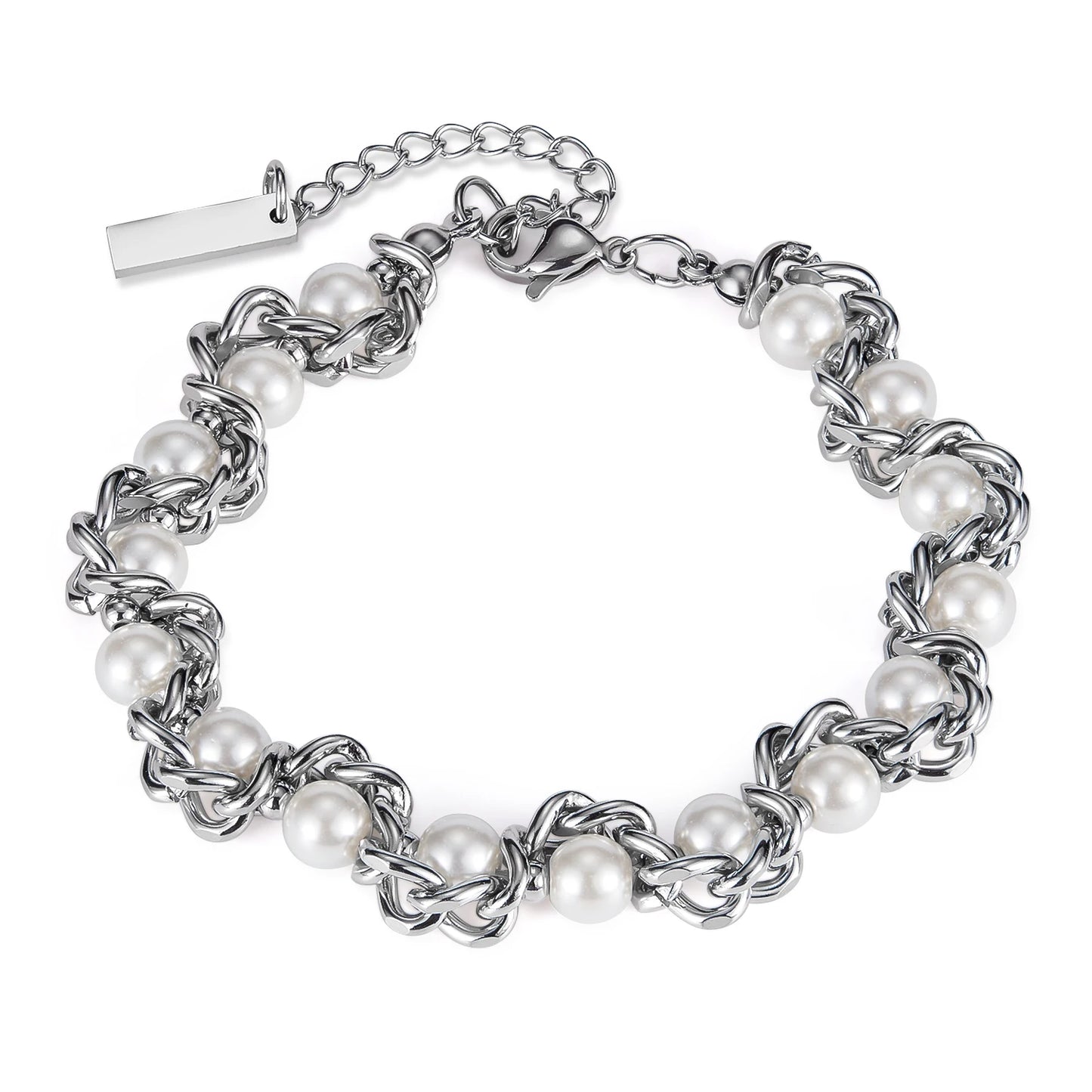 Trendy Pearl Wrap Chain Bracelet for Women – Creative Stainless Steel Design Jewelry