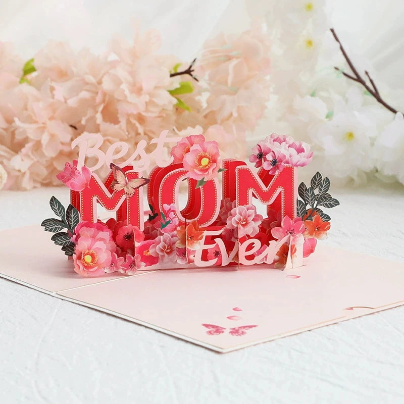2025 New Beautiful 3D Mother's Day Card Roses Teddy Bear and Necklace Best Personalized Unique Mother’s Day Gifts for Mom