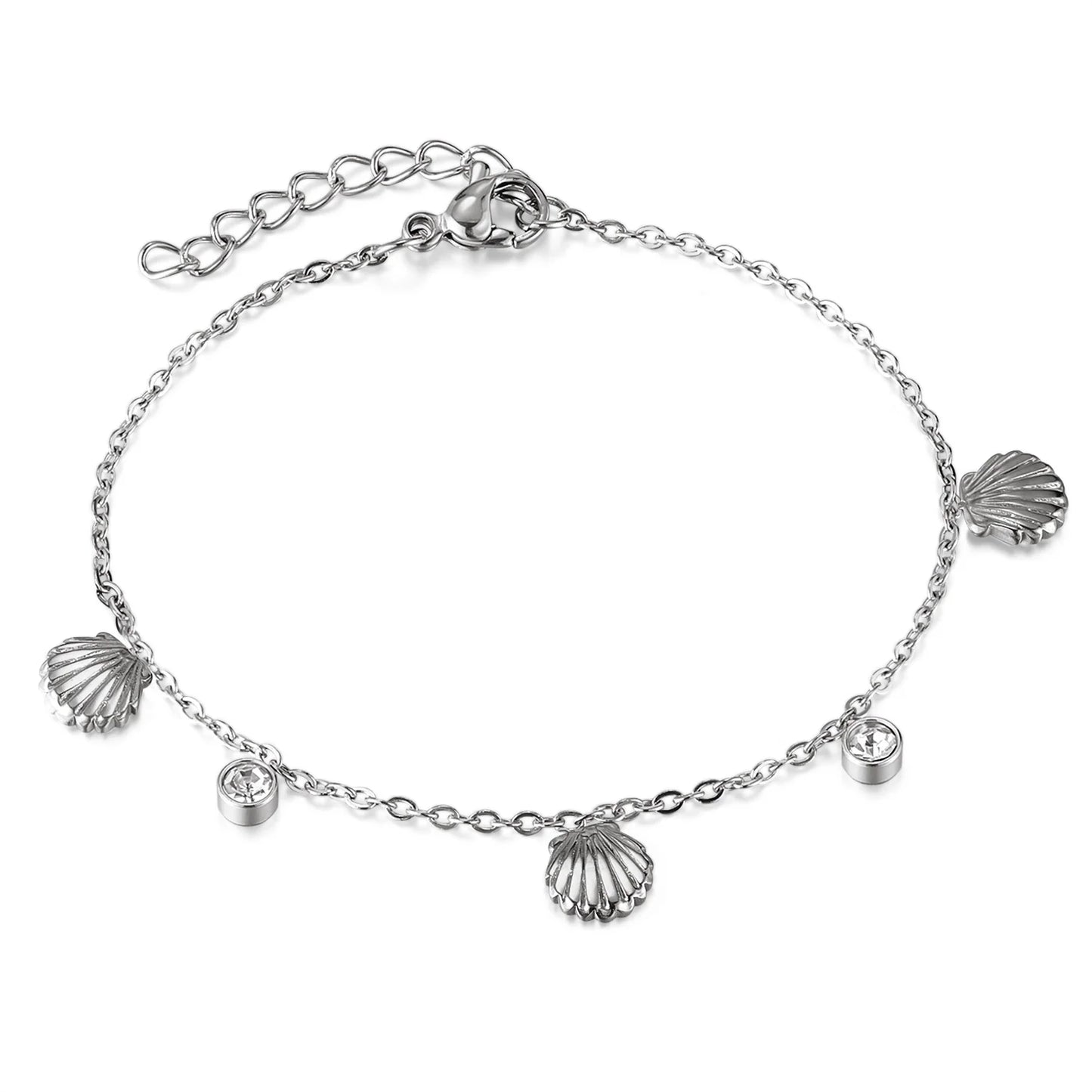 Trendy Shell Design Stainless Steel Bracelet for Women – Stylish Daily Jewelry