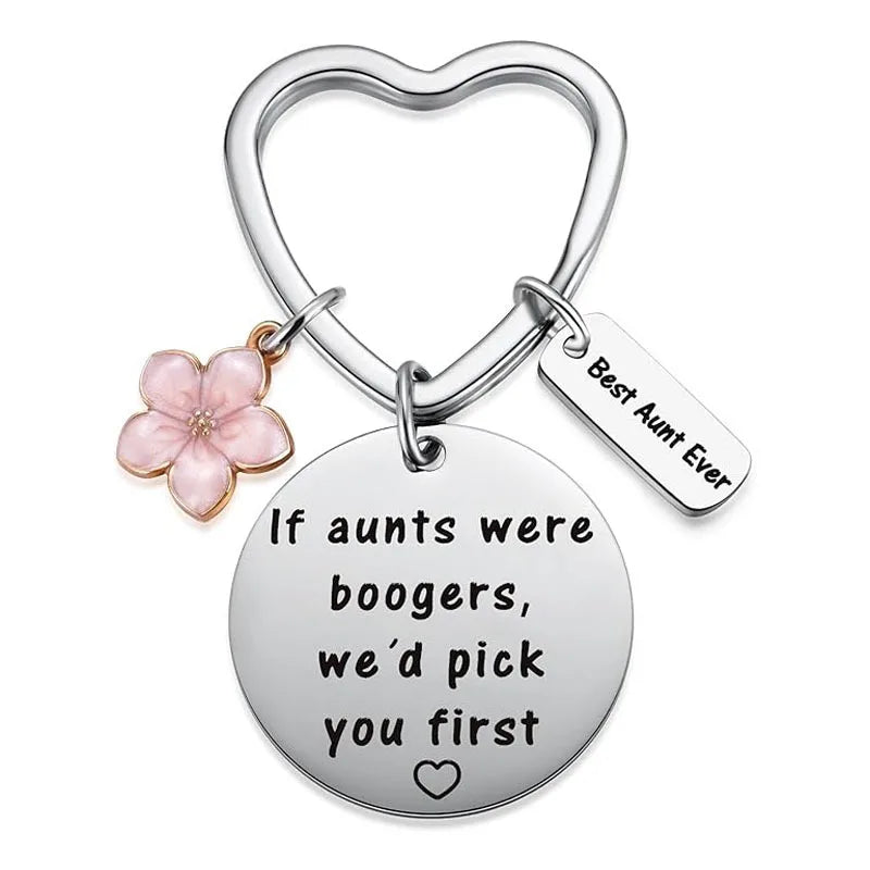 Auntie Birthday Present from Niece Nephew Best Aunt Ever Gifts Funny Aunts Were Boogers Keep Up Keychain Christmas Gifts