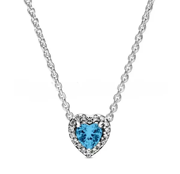 Red/Pink Shiny Love Full of Diamond Jewelry Charm Necklace Women Exquisite Jewelry Gift Rose Box Gifts Set