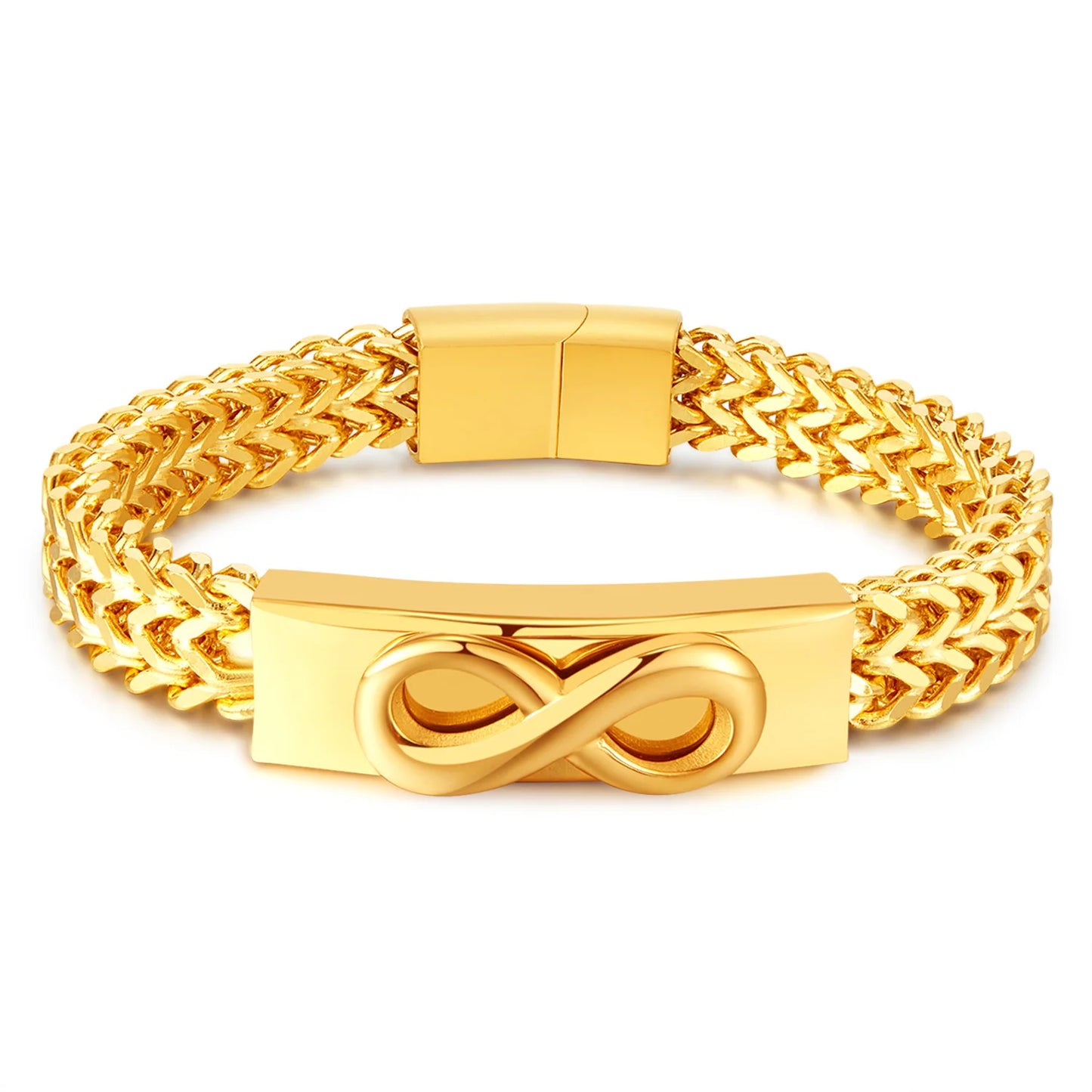 Men's Gold Stainless Steel Bracelet - Tree of Life Punk Rock Design