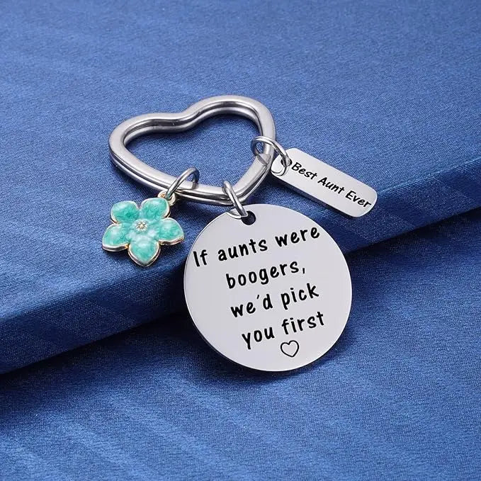 Auntie Birthday Present from Niece Nephew Best Aunt Ever Gifts Funny Aunts Were Boogers Keep Up Keychain Christmas Gifts