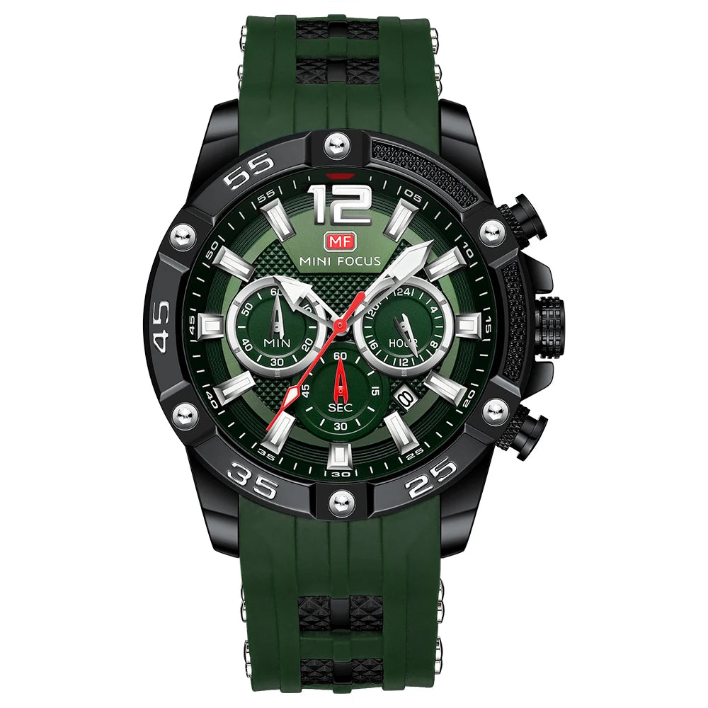 MINIFOCUS Mens Multifunction Sports Watch Waterproof Quartz Luminous Outdoor Casual Timepiece Watches Gift for Man