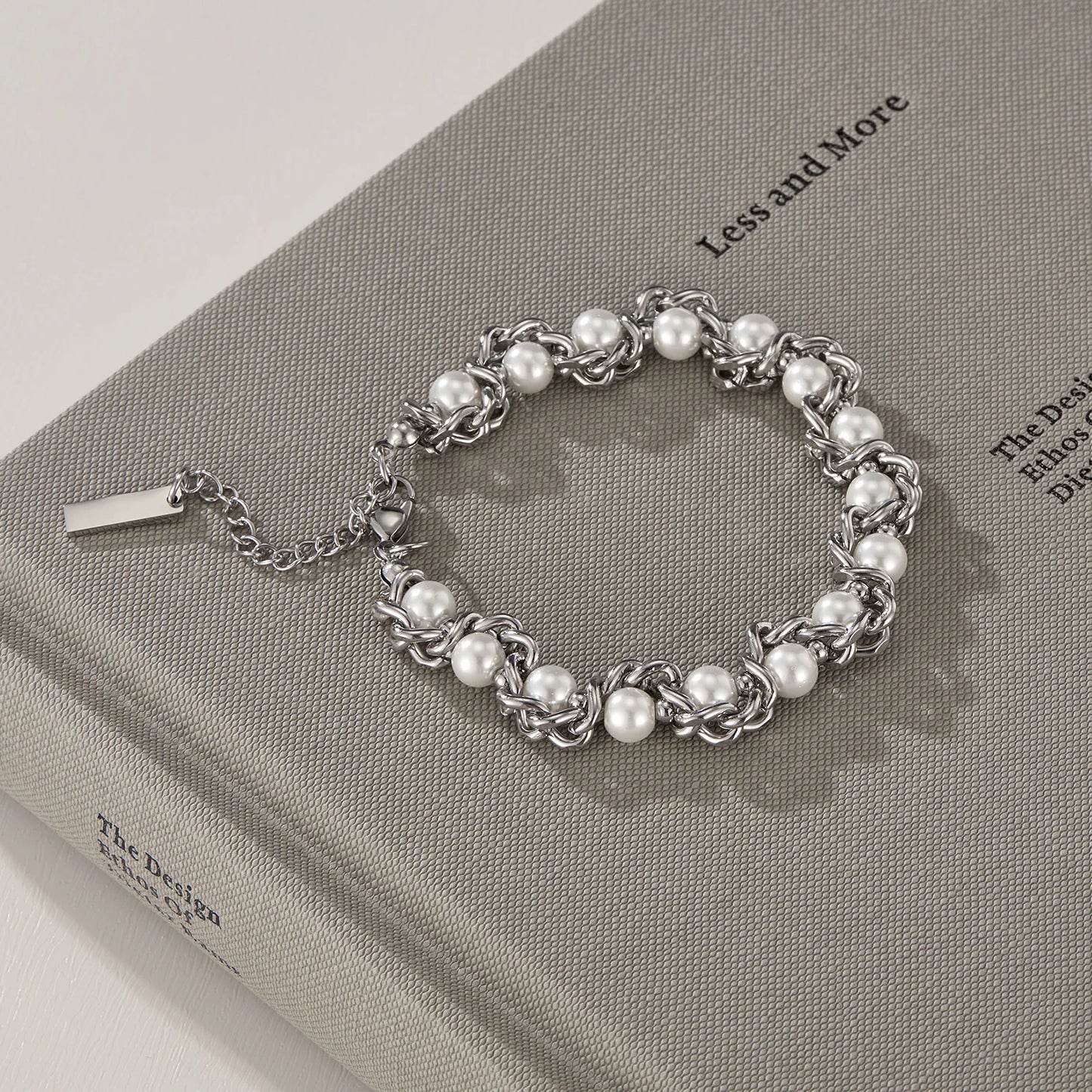 Trendy Pearl Wrap Chain Bracelet for Women – Creative Stainless Steel Design Jewelry