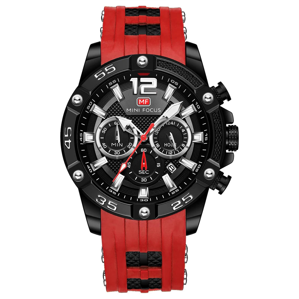 MINIFOCUS Mens Multifunction Sports Watch Waterproof Quartz Luminous Outdoor Casual Timepiece Watches Gift for Man