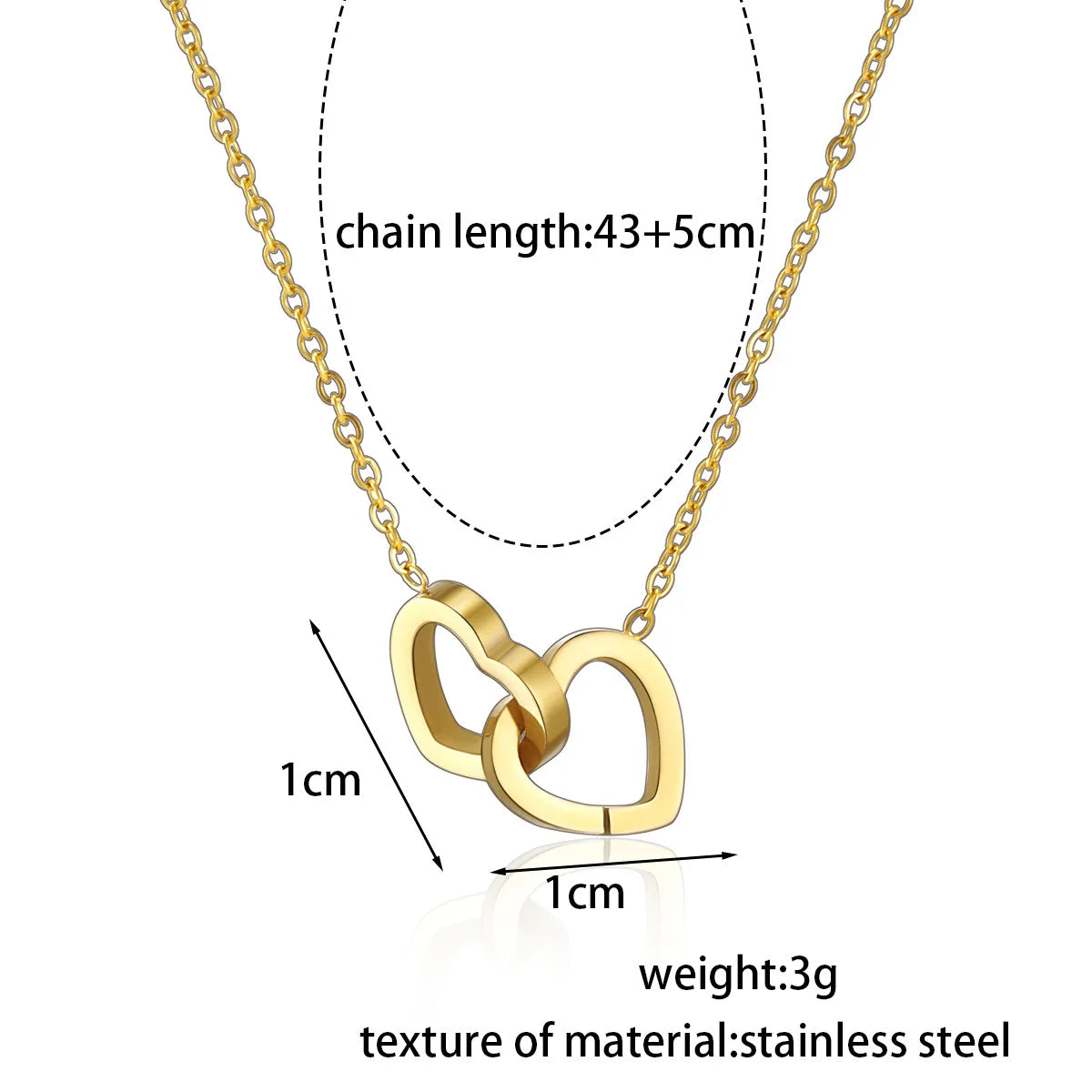 Personalized Custom Engraved Name Double Round Pendant Stainless Steel Necklace Valentine's Day Mother's Day Gift for Mom Her