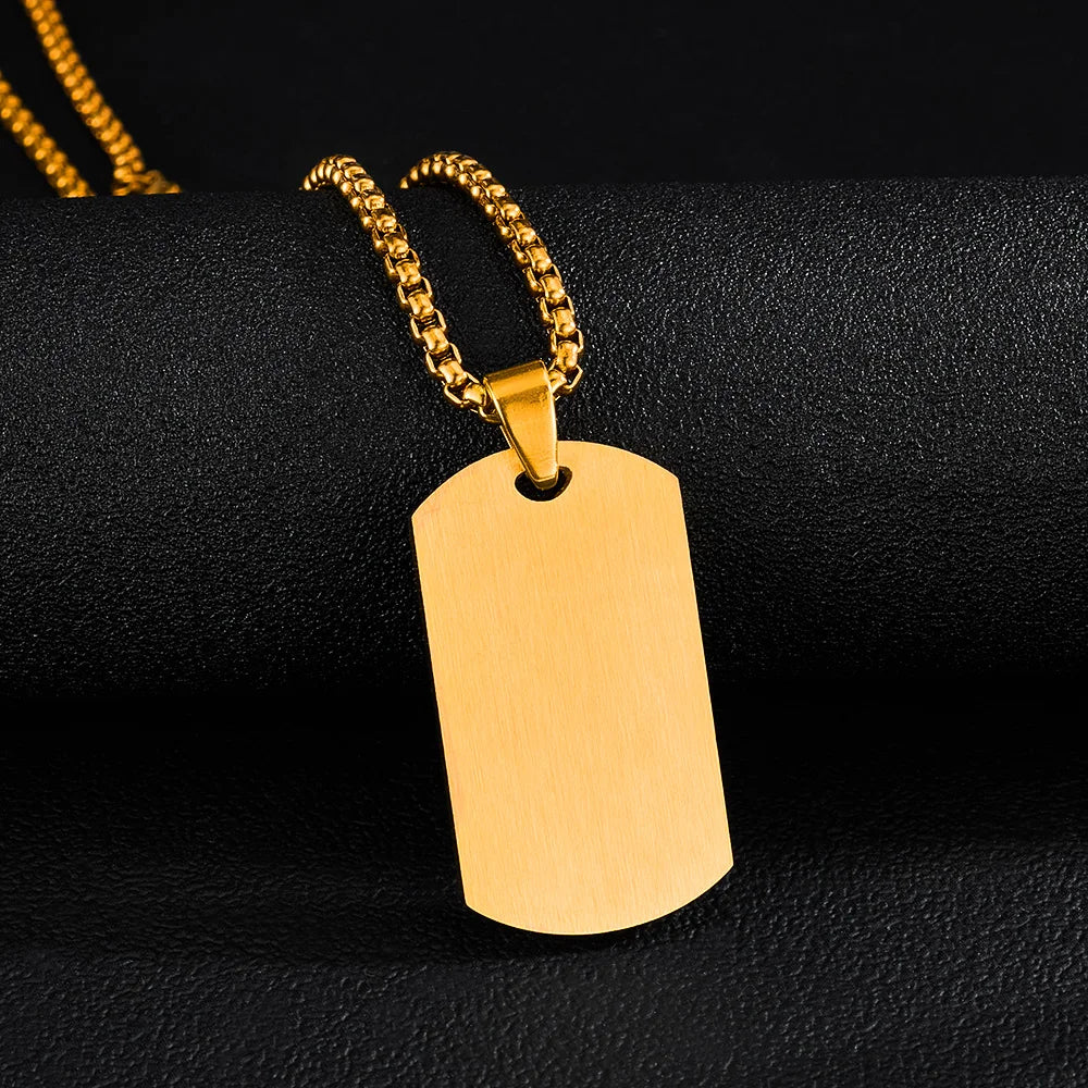 Men’s Turquoise Pendant Necklace – Creative Hip Hop Stainless Steel Chain for Streetwear Style