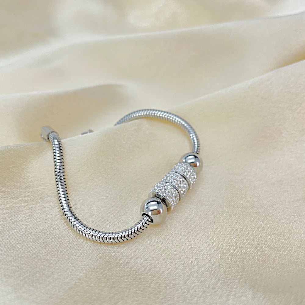 Irregular Minimalist Snake Chain Bracelet for Women – Titanium Steel Stainless Steel Luxury Jewelry
