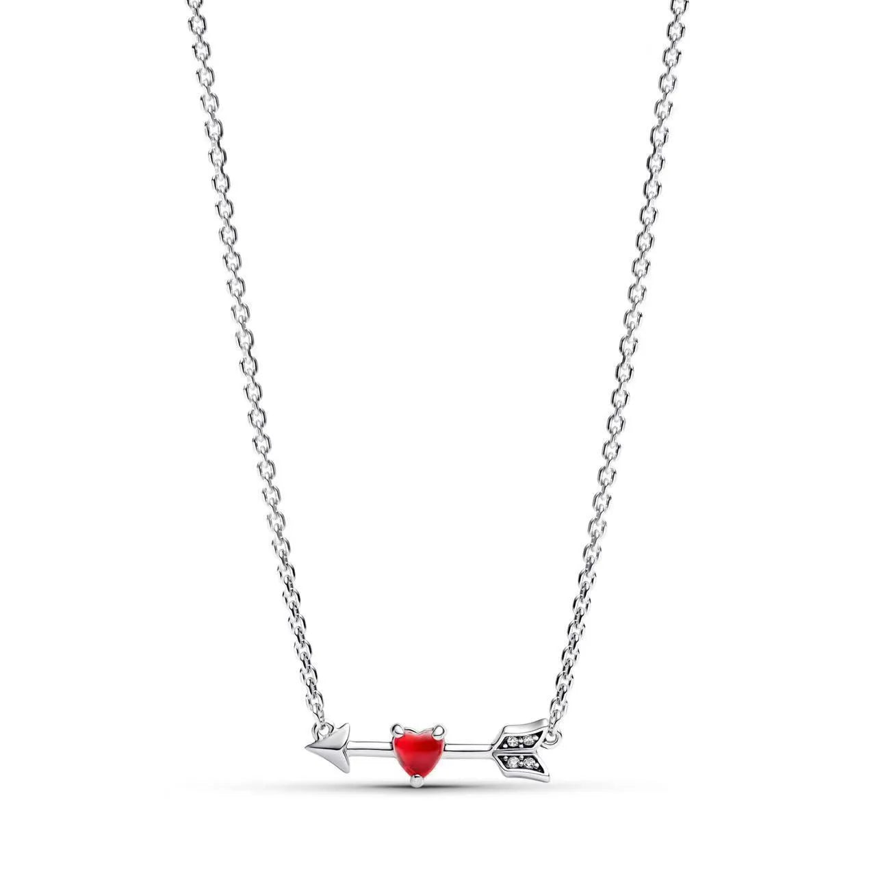 Red Zircon Diamond Love Necklace with Real Rose Jewelry Gift Box Set Women's Birthday Valentine's Day Gift for Girlfriend