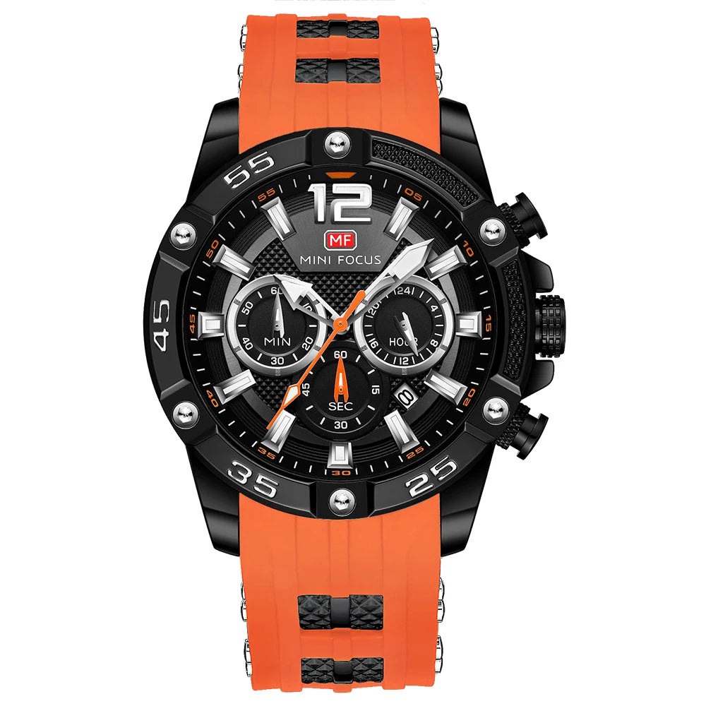 MINIFOCUS Mens Multifunction Sports Watch Waterproof Quartz Luminous Outdoor Casual Timepiece Watches Gift for Man