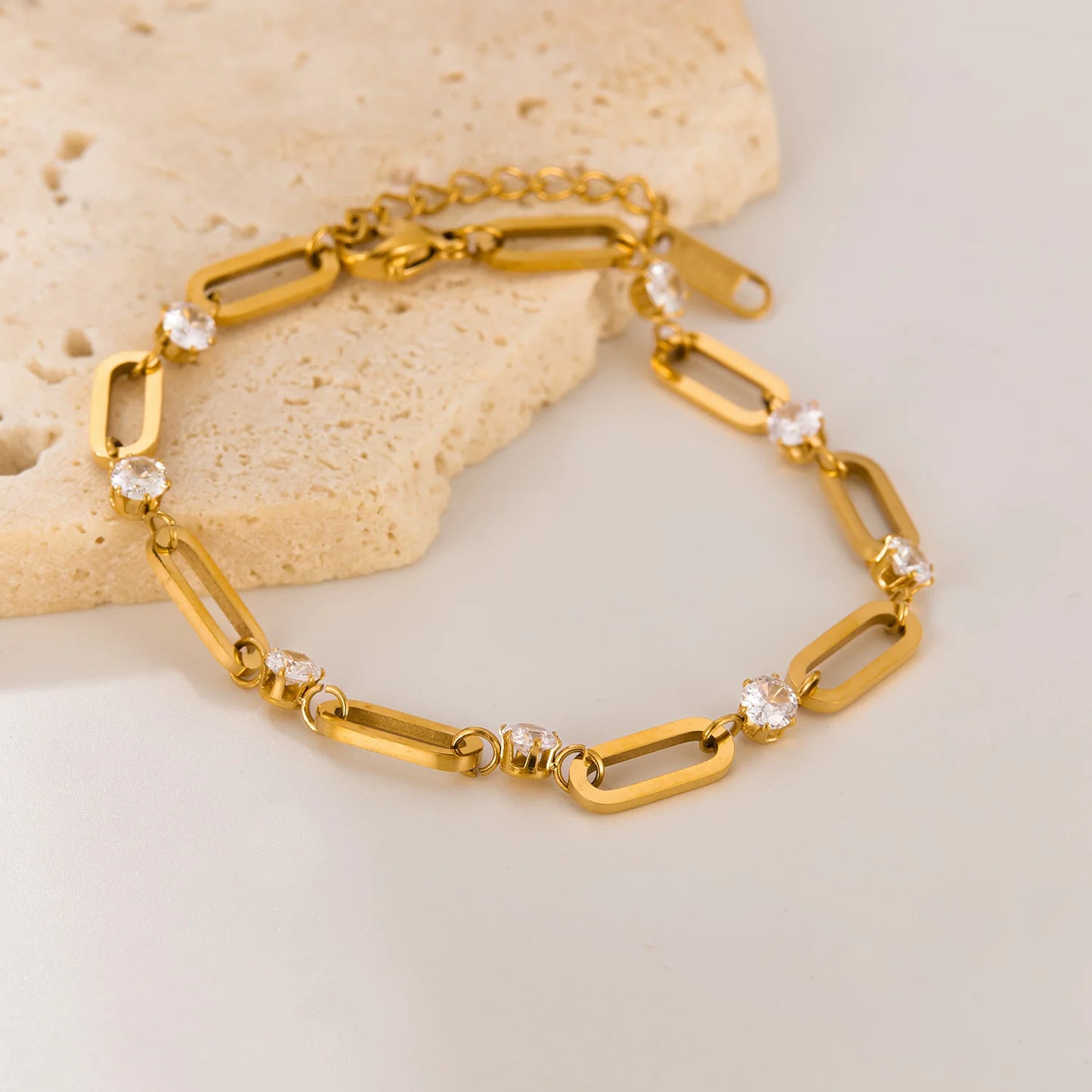 Trendy INS Style Bracelet for Women Stainless Steel Minimalist Titanium Steel Jewelry