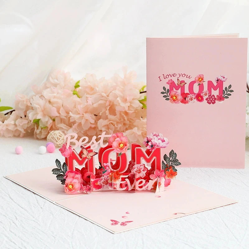 Hot 3D Mother's Day Card High Quality and Beautiful Big Cards Mother's Day Gift for Mom/Mother/Women