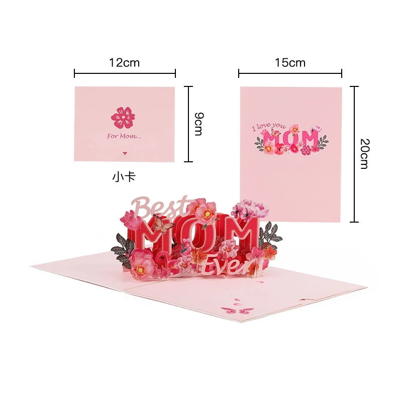 Hot 3D Mother's Day Card High Quality and Beautiful Big Cards Mother's Day Gift for Mom/Mother/Women