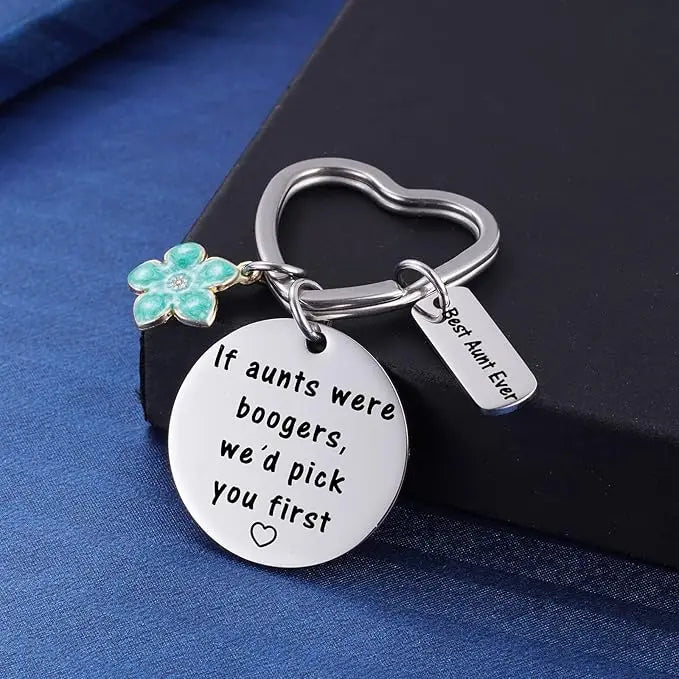 Auntie Birthday Present from Niece Nephew Best Aunt Ever Gifts Funny Aunts Were Boogers Keep Up Keychain Christmas Gifts