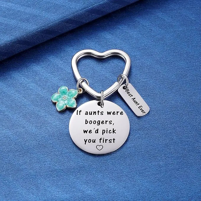 Auntie Birthday Present from Niece Nephew Best Aunt Ever Gifts Funny Aunts Were Boogers Keep Up Keychain Christmas Gifts