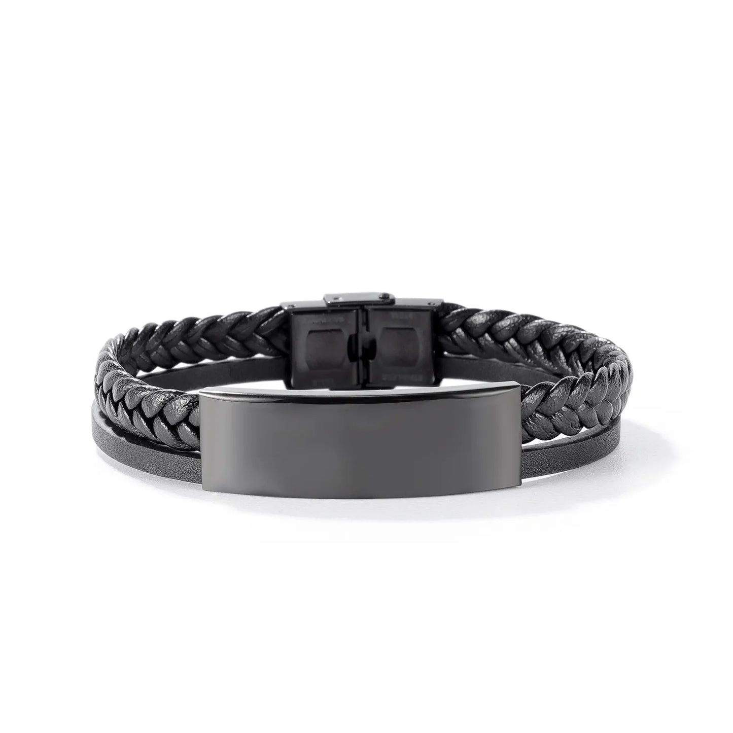 Men’s Retro Leather Bracelet – Classic Hip Hop Street Style Wristband, Fashion Accessory for Trendy Looks
