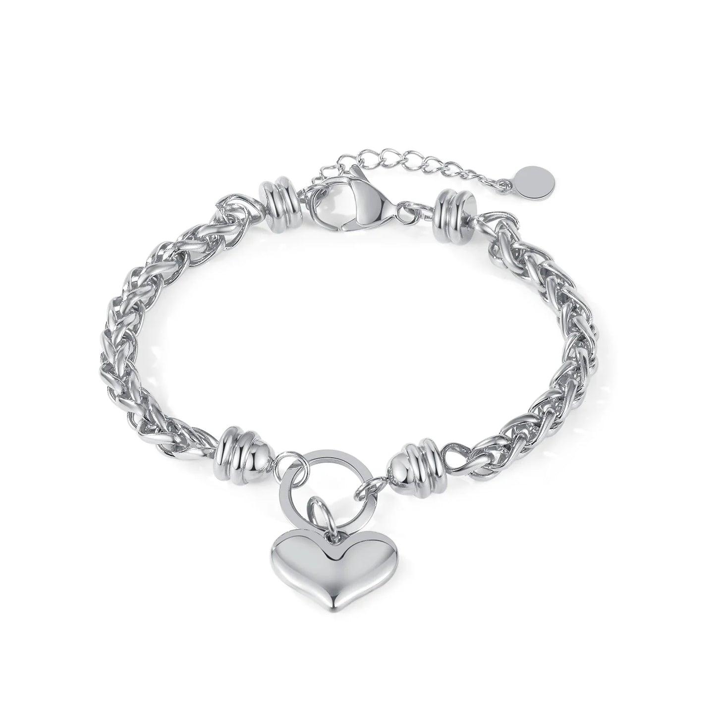 Trendy Heart Stainless Steel Bracelet for Women – High-End Titanium Steel Fashion Jewelry