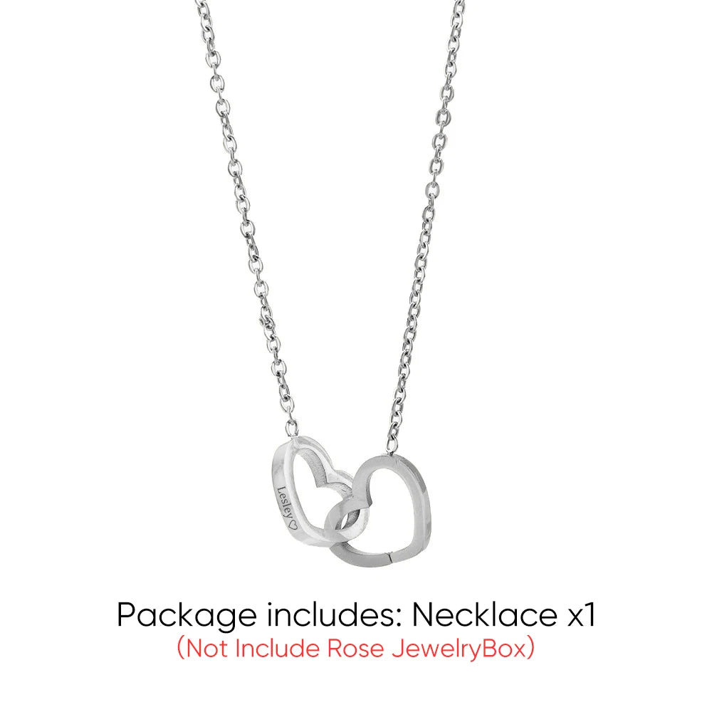 New Surprise Gift Idea Preserved Rose Round Ring or Necklace Jewelry Gift Box with Engraved Name Necklace for Girl Friend Mum