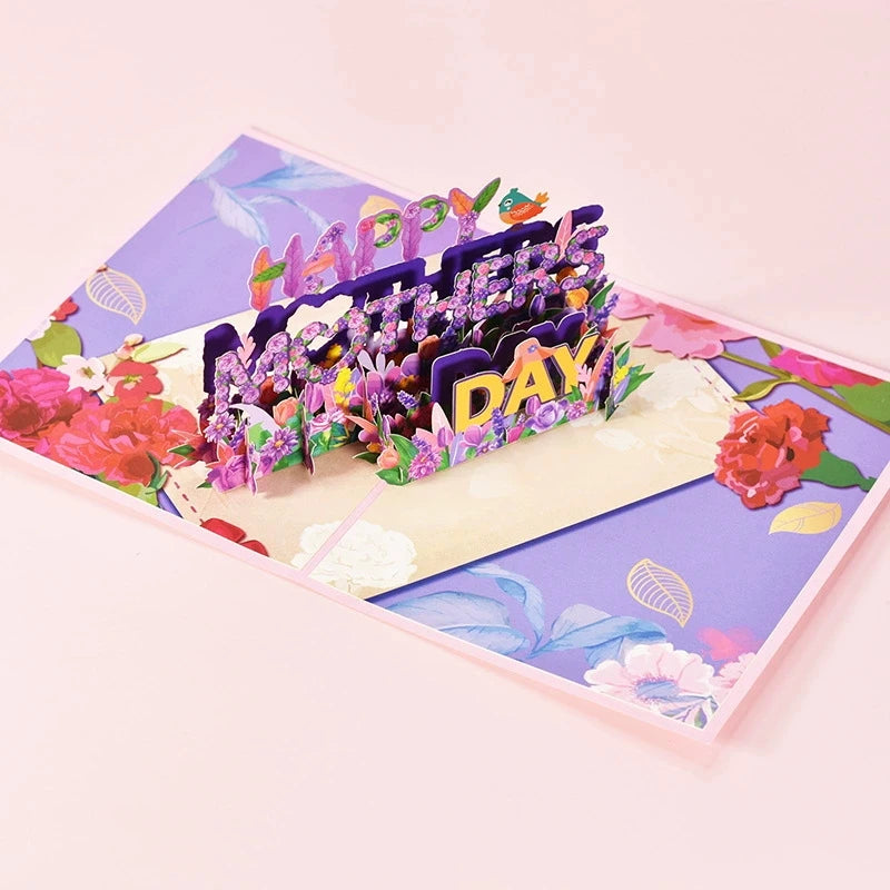 Hot 3D Mother's Day Card High Quality and Beautiful Big Cards Mother's Day Gift for Mom/Mother/Women