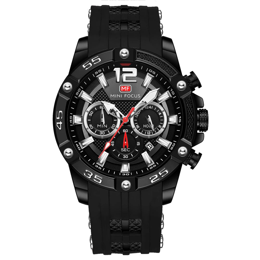 MINIFOCUS Mens Multifunction Sports Watch Waterproof Quartz Luminous Outdoor Casual Timepiece Watches Gift for Man