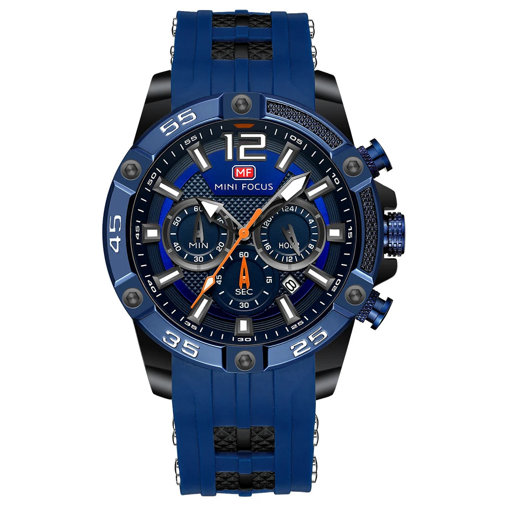 MINIFOCUS Mens Multifunction Sports Watch Waterproof Quartz Luminous Outdoor Casual Timepiece Watches Gift for Man
