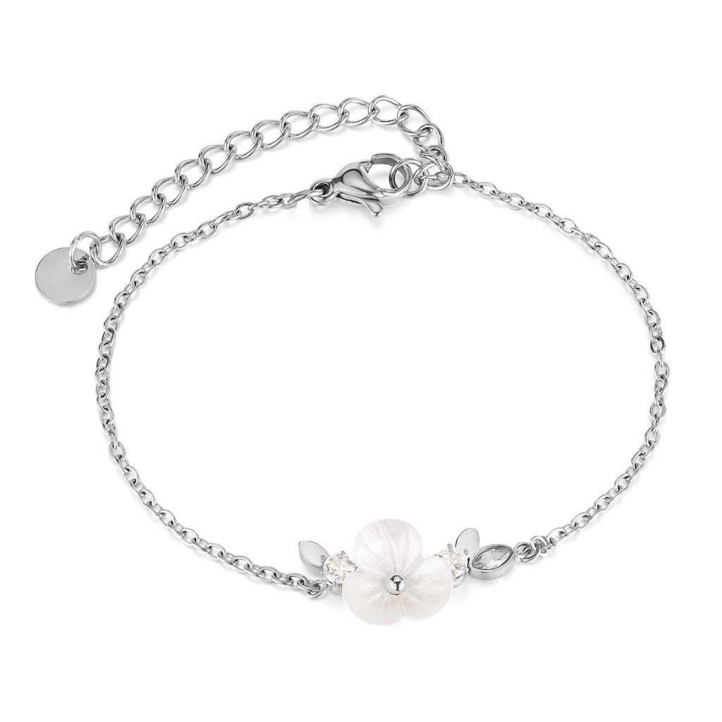 Boho Natural Stone Heart Bracelet for Women – Colorful Titanium Steel Ethnic Style Adjustable Fashion Jewelry