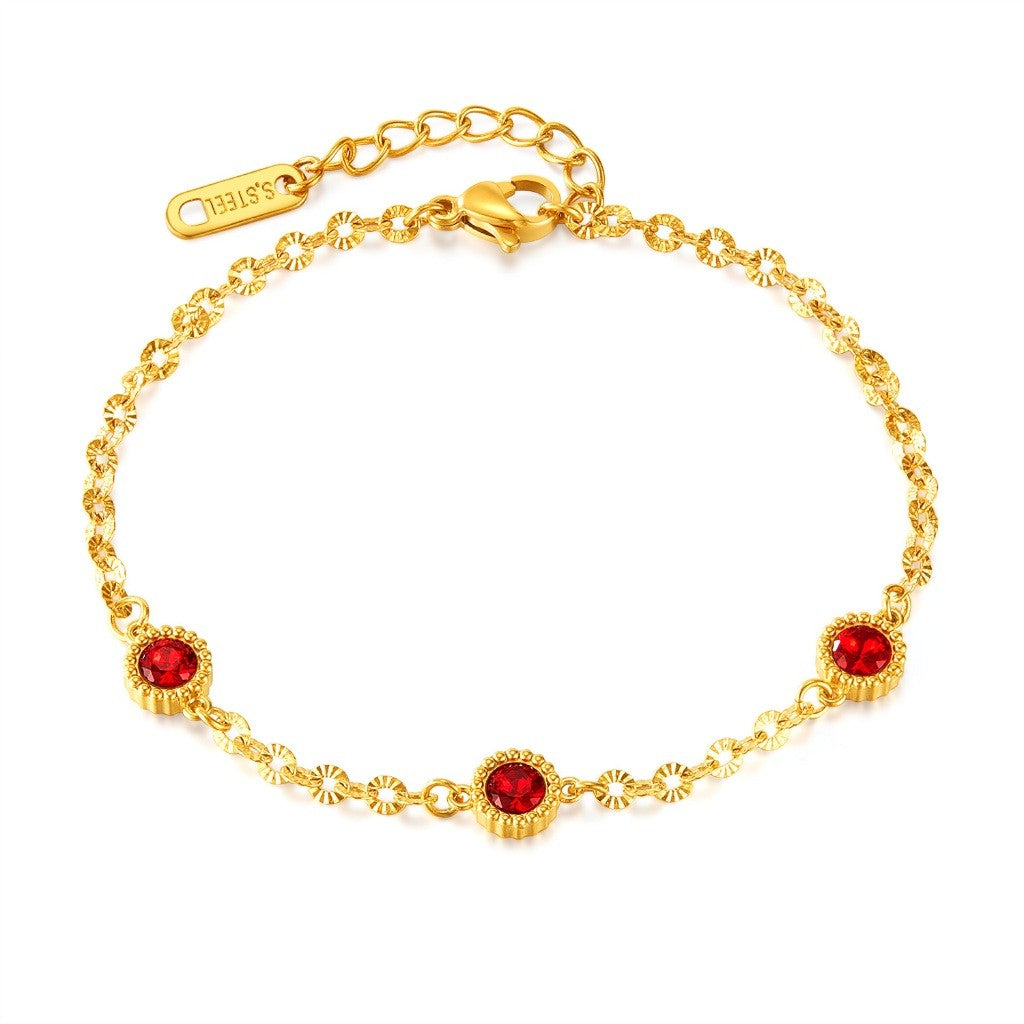 Boho Natural Stone Heart Bracelet for Women – Colorful Titanium Steel Ethnic Style Adjustable Fashion Jewelry