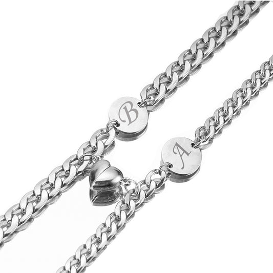 Couple Magnetic Heart Bracelet