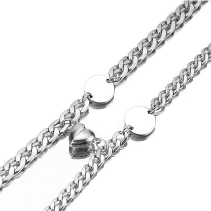 Couple Magnetic Heart Bracelet