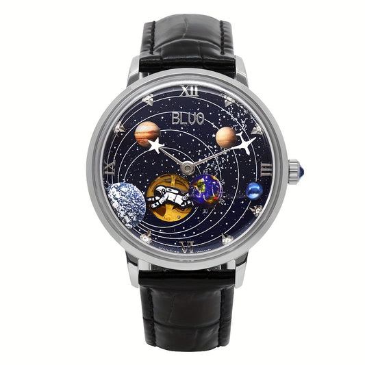 Piloto BLUO Space Exploration Automatic Mechanical Watch Starry Sky Universe Fashion Watch Valentine's Day