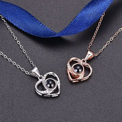 Simple Fashion Metal Necklace Heart-shaped Geometric Necklace for Women Girl