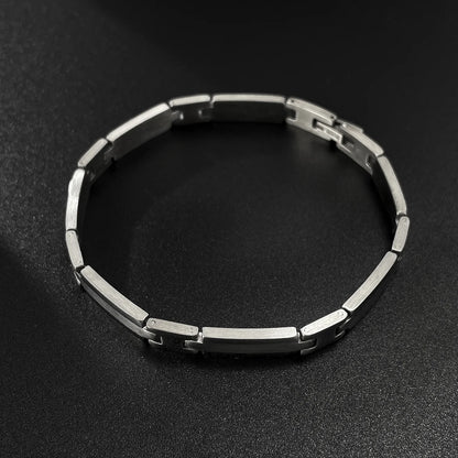 Men’s Minimalist Stainless Steel Bracelet – Sleek Titanium Steel Wristband with Unique Designer Style