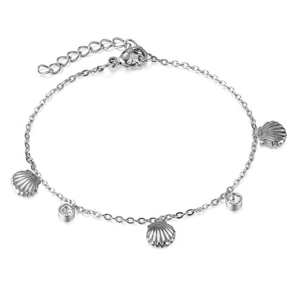 Trendy Shell Design Stainless Steel Bracelet for Women – Stylish Daily Jewelry