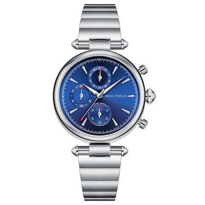 MINIFOCUS Women's Fashion Quartz Watch – Multifunction Waterproof Stainless Steel Timepiece Elegant Casual Luxury Gift for Her