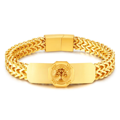 Fashion Retro Bracelet for Men - Gold-Plated 3D Guitar Stainless Steel Titanium Jewelry