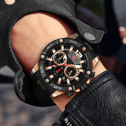 MINIFOCUS Mens Multifunction Sports Watch Waterproof Quartz Luminous Outdoor Casual Timepiece Watches Gift for Man