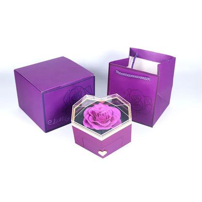 Heart Eternal Rose Jewelry Box For Birthday Mother's Day Valentine's Day Teachers' Day Gifts