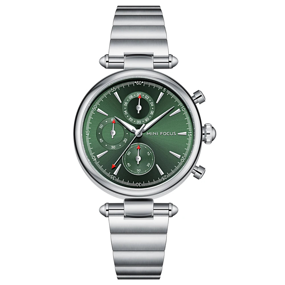 MINIFOCUS Women's Fashion Quartz Watch – Multifunction Waterproof Stainless Steel Timepiece Elegant Casual Luxury Gift for Her