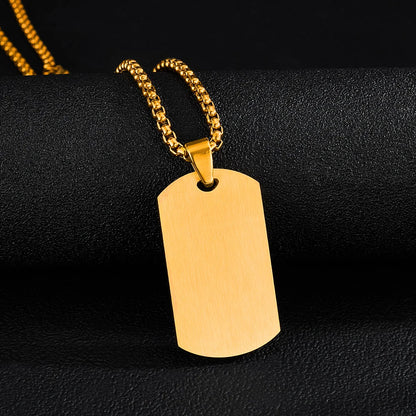 Men’s Turquoise Pendant Necklace – Creative Hip Hop Stainless Steel Chain for Streetwear Style