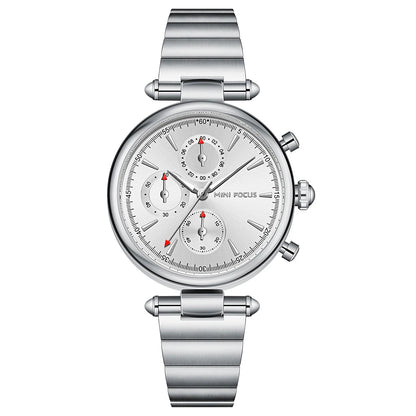 MINIFOCUS Women's Fashion Quartz Watch – Multifunction Waterproof Stainless Steel Timepiece Elegant Casual Luxury Gift for Her