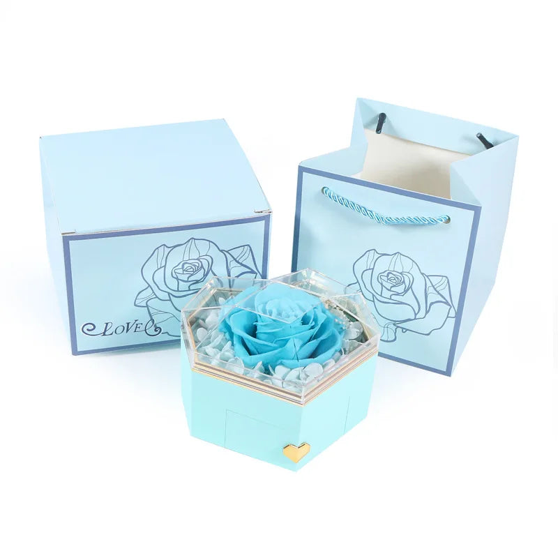 Heart Eternal Rose Jewelry Box For Birthday Mother's Day Valentine's Day Teachers' Day Gifts