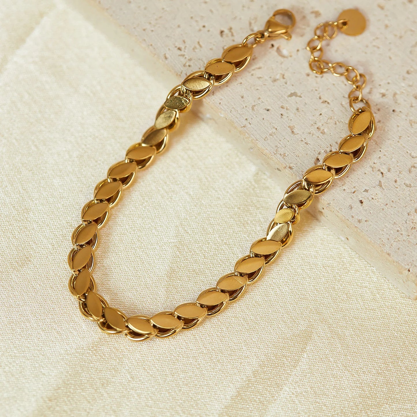 Gold-Plated Stainless Steel Chain Bracelet for Women – Simple Elegant Titanium Steel Minimalist Jewelry