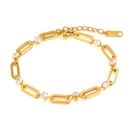 Trendy INS Style Bracelet for Women Stainless Steel Minimalist Titanium Steel Jewelry
