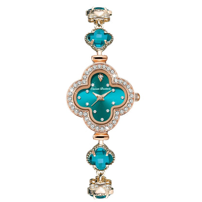 Fashion Women’s Watch Clover Bracelet Quartz Watch Stylish Casual Versatile Ladies Timepiece Waterproof Luxury Design