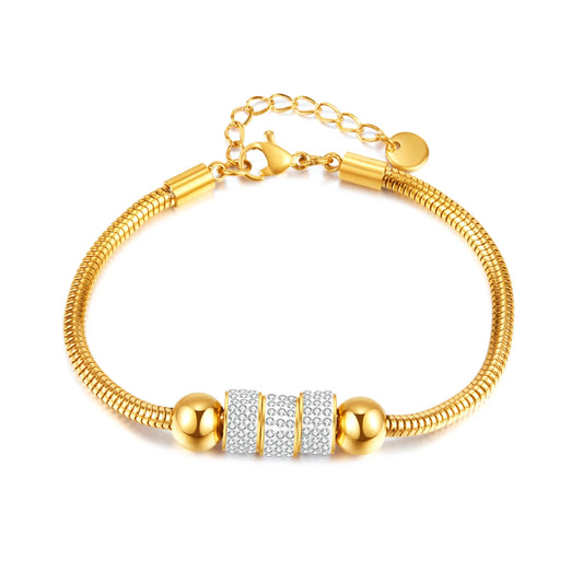 Irregular Minimalist Snake Chain Bracelet for Women – Titanium Steel Stainless Steel Luxury Jewelry