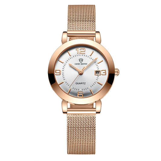 Luxury Women's Watch Stainless steel Strap Luminous Calendar Waterproof Elegant Trendy watches for woman