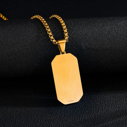 Men’s Geometric Cube Pendant Necklace – Creative Minimalist Stainless Steel Chain Accessory
