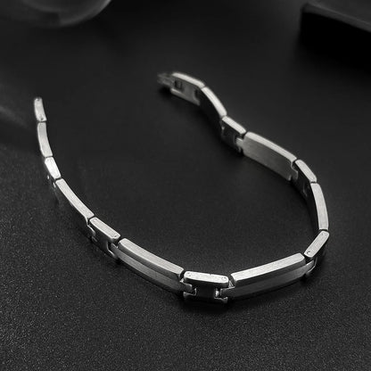 Men’s Minimalist Stainless Steel Bracelet – Sleek Titanium Steel Wristband with Unique Designer Style